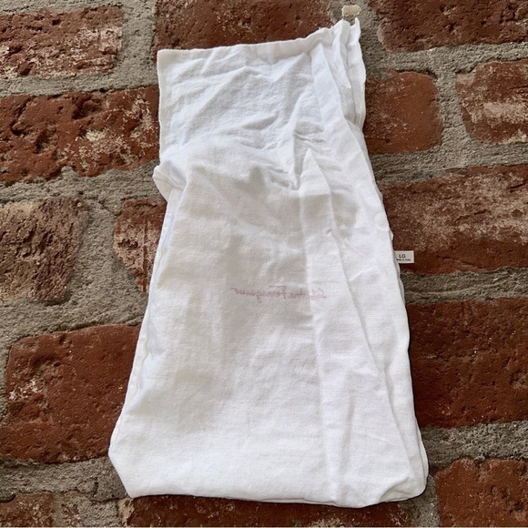 Salvatore FERRAGAMO Dust Cover Bag Shoes Handbags Authentic white with Red Logo - Picture 10 of 11